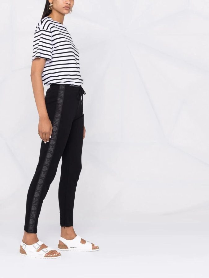 LOVE MOSCHINO PANTALONE LOGO BANDA- NERO - W154381M4055-C74