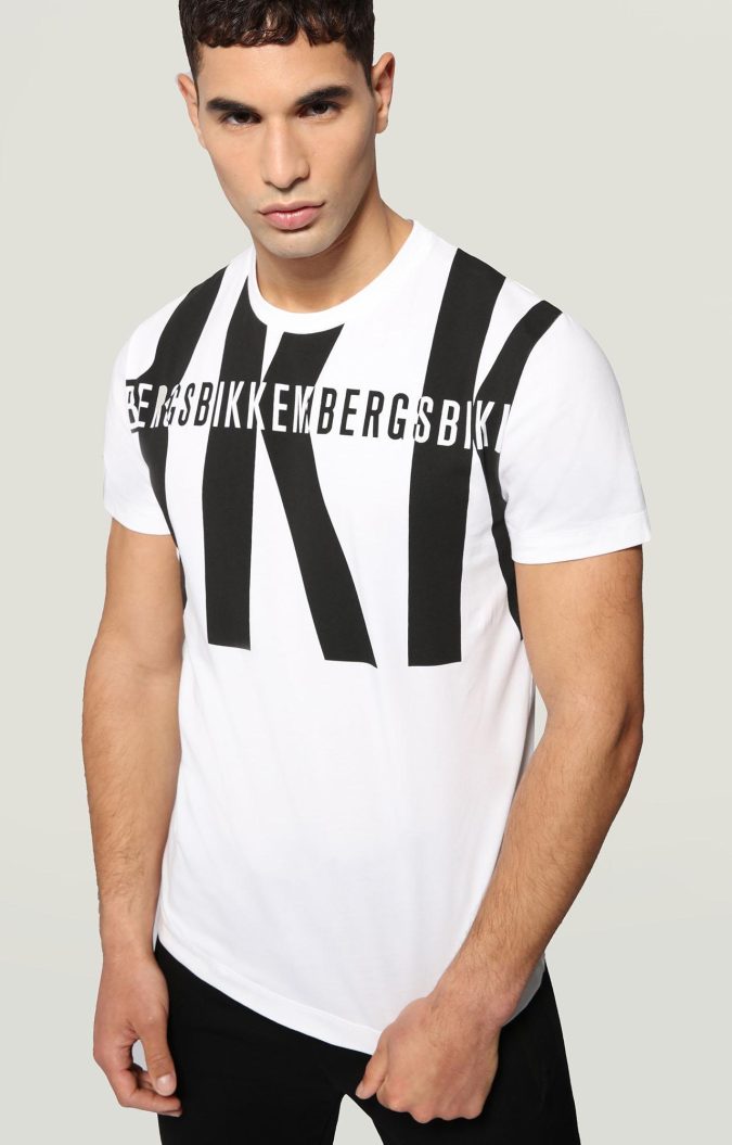 BIKKEMBERGS T-SHIRT STAMPA - BIANCO - C410155E2296-A00
