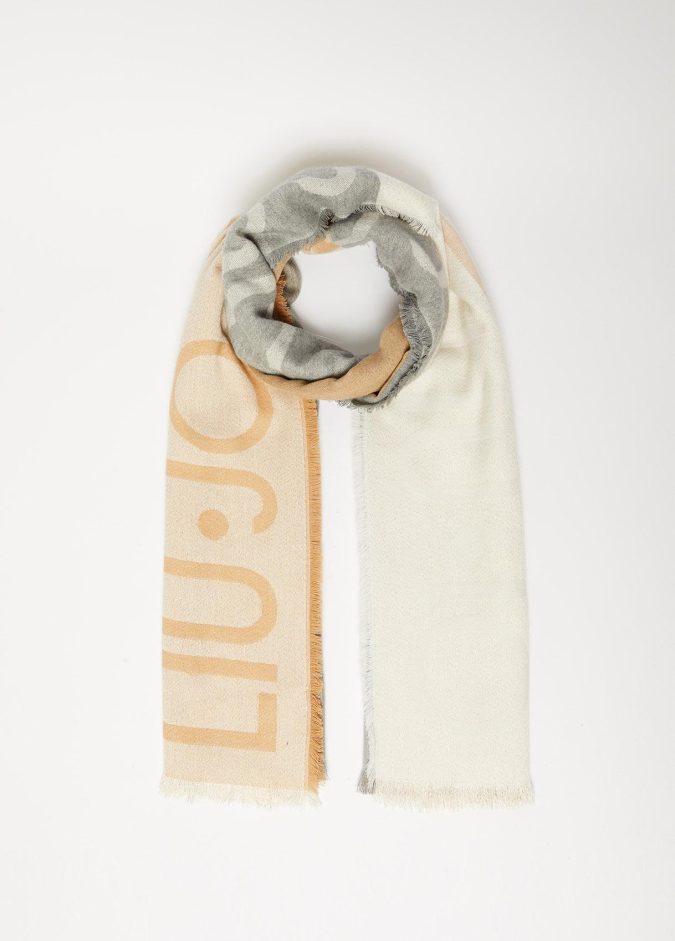 LIU JO STOLA  JACQUARD CHECK - FTS BEIGE  - 2F2028T0300-51308