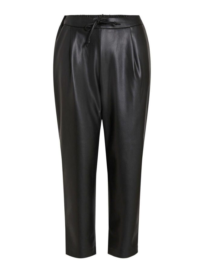 VILA PANTALONE MID WAIST COAT - NERO - 14076738