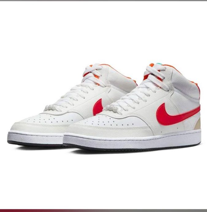 NIKE COURT VISION MID NN - BIANCO/ROSSO - FD9926-161 - immagine 3