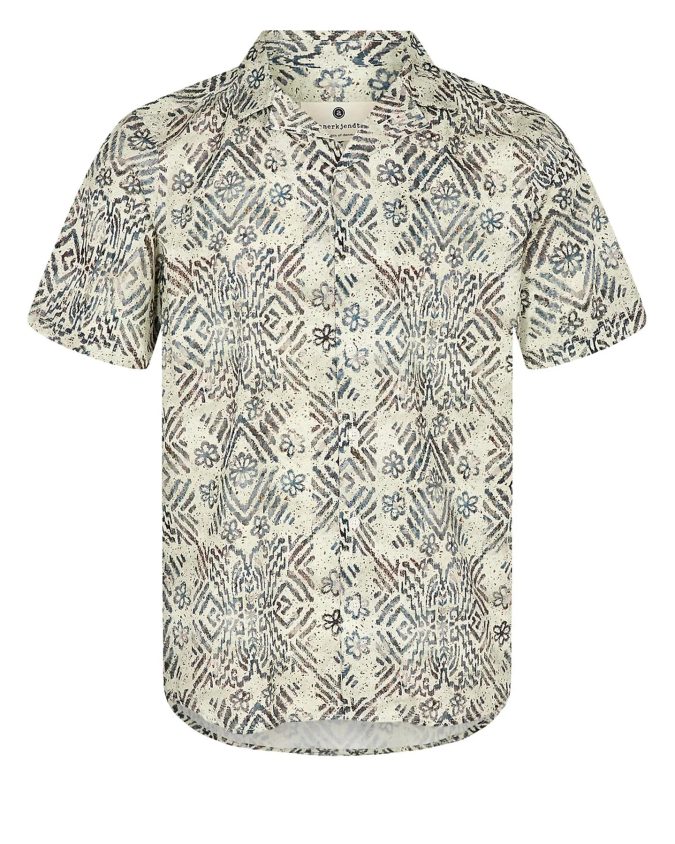 ANERKJENDT CAMICIA AKLEO POPLIN AOP-GOTS - FANTASIA - 901224-3080