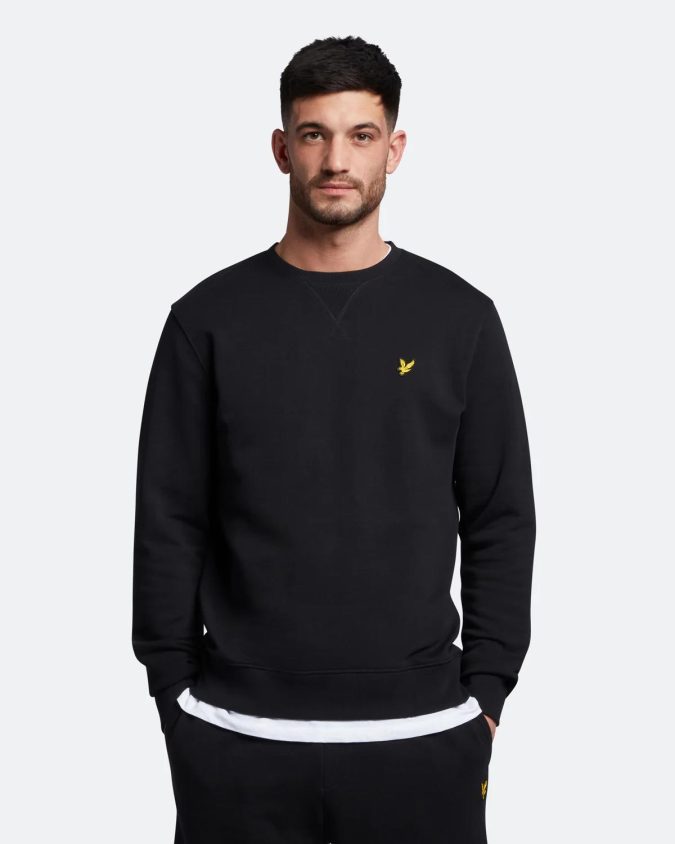 LYLE & SCOTT FELPA GIROCOLLO - NERO - ML1131V-Z865 - immagine 2