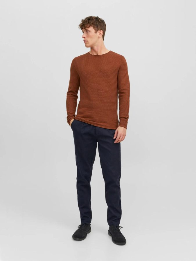 JACK & JONES PANTALONE JPSTACE CHINO - BLU NOTTE - 12242196 - immagine 3