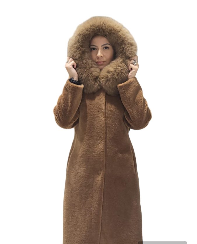 BALI CAPPOTTO PELLICCIA LUNGO - TABACC0 - AG310