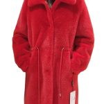BALI ECO PELLICCIA CAPPOTTO LUNGO - ROSSO - H2225-RSS