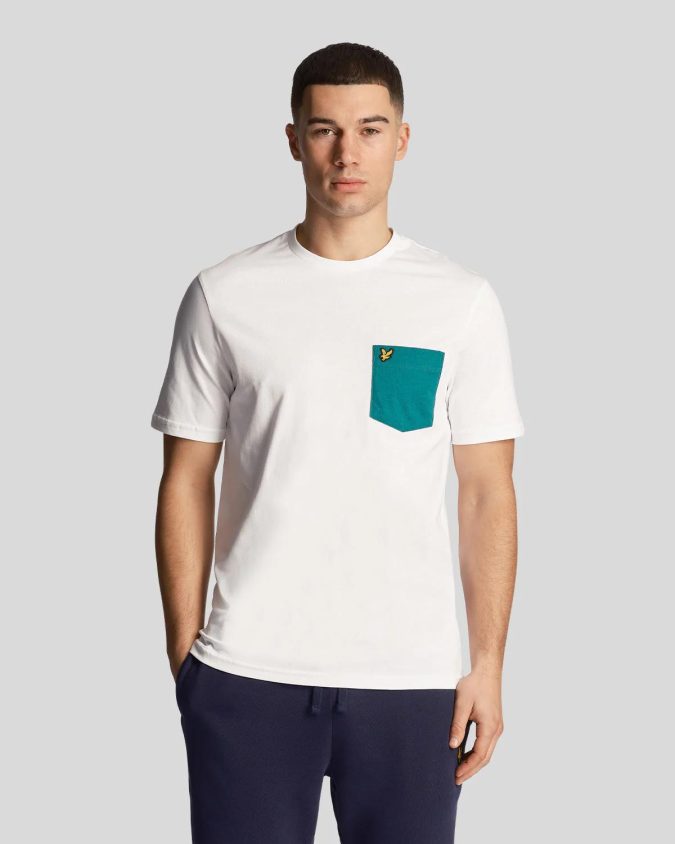 LYLE & SCOTT T-SHIRT - BIANCO/VERDE - TS831VOG-X179 - immagine 2