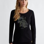 LIU JO MAGLIA M/L - NERO/GRIGIO - TF4206JS088-N9576
