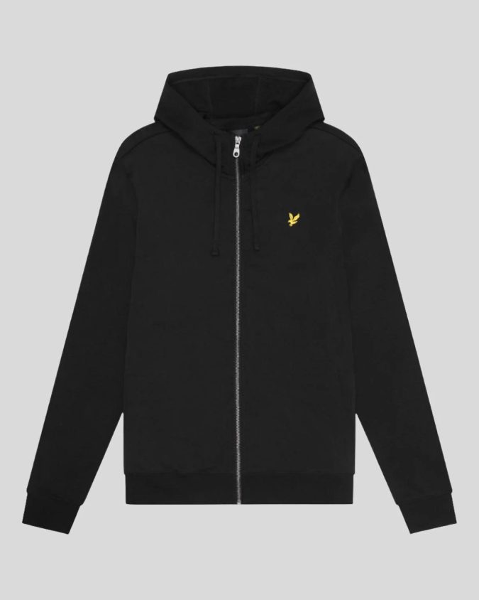 LYLE & SCOTT FELPA CAPPUCCIO E ZIP - NERO - ML2101V-Z865