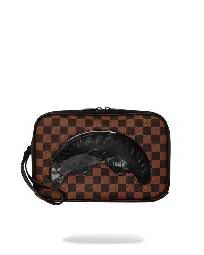 SPRAYGROUND POCHETTE CLEAR TOILETRY - MARRONE - 910B6516NSZ