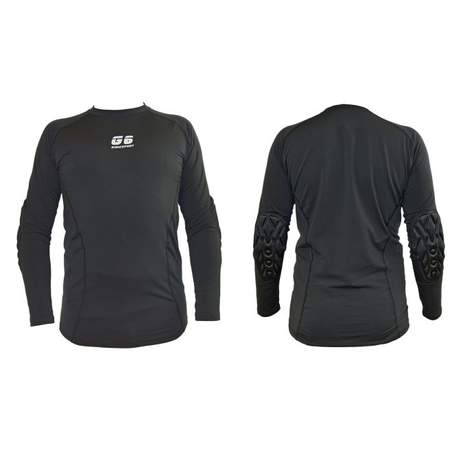 GISIX MAGLIA COMPRESSION FIT ELBOW TOP - NERO - A049