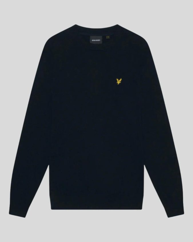 LYLE & SCOTT MAGLIONE GIROCOLLO -BLU - KN2110VC-Z271