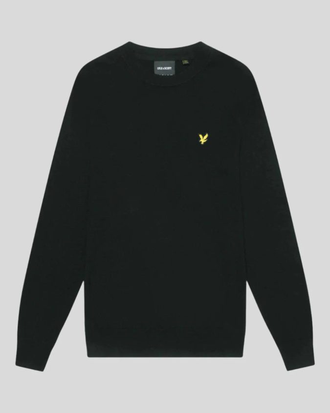 LYLE & SCOTT MAGLIONE GIROCOLLO - NERO - KN2110VC-Z865