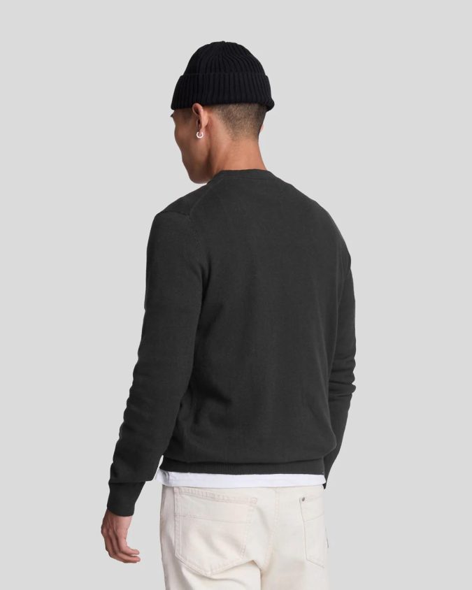 LYLE & SCOTT MAGLIONE GIROCOLLO - NERO - KN2110VC-Z865 - immagine 3