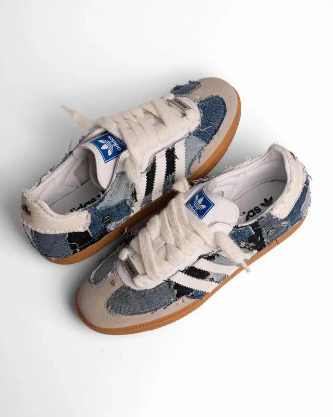 ADIDAS SAMBA KOJIMA - BIANCO/JEANS - IF3814-JNS
