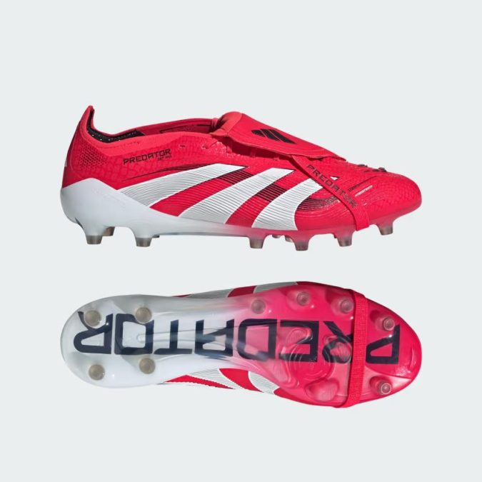 ADIDAS PREDATOR ELITE FT  - ROSSO/BIANCO -JR3117