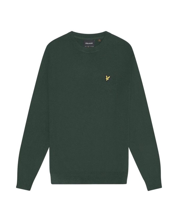 LYLE & SCOTT MAGLIONE GIROCOLLO - VERDE - KN2110VC-X311