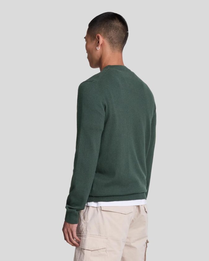 LYLE & SCOTT MAGLIONE GIROCOLLO - VERDE - KN2110VC-X311 - immagine 3