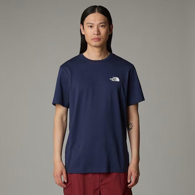 TNF T-SHIRT S/S SIMPLE DOME TEE - BLU NAVY  - NF0A87NG8K21