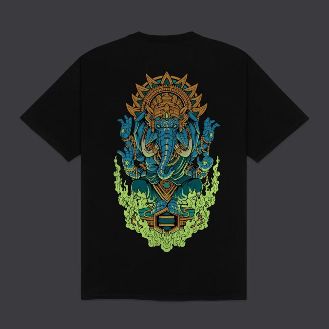 DOLLY NOIRE T-SHIRT GANESHA - NERO - TS874-TT-01