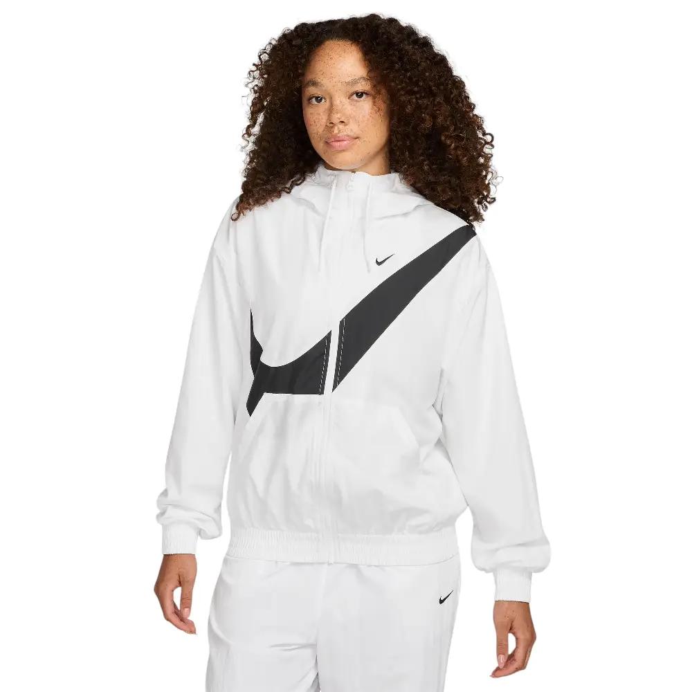 NIKE FELPA ZIP NSW CLSSC WVN UV  - BIANCO  - HM8971-100
