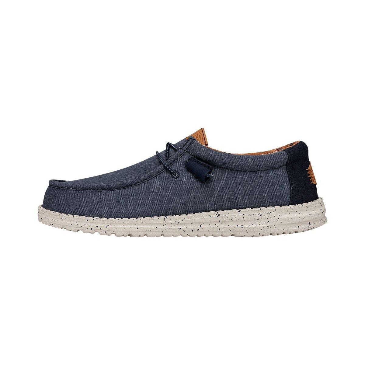 HEY DUDE WALLY WASHED CANVAS - BLU - 40296-410