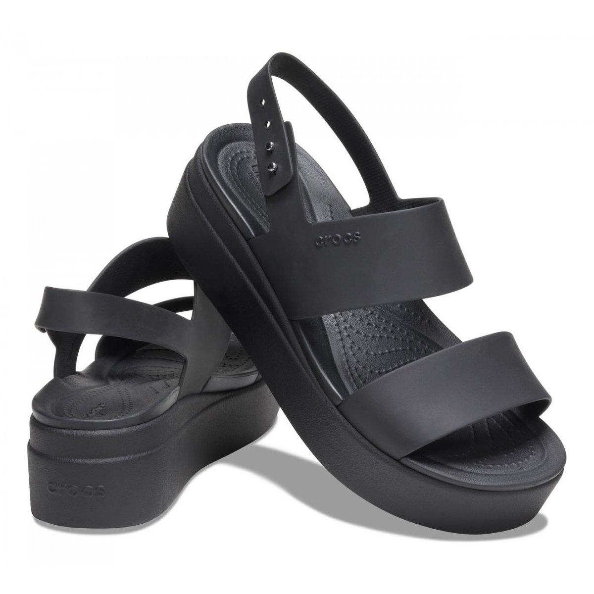 CROCS BROOKLYN LOW WEDGE - NERO - 206453-NE