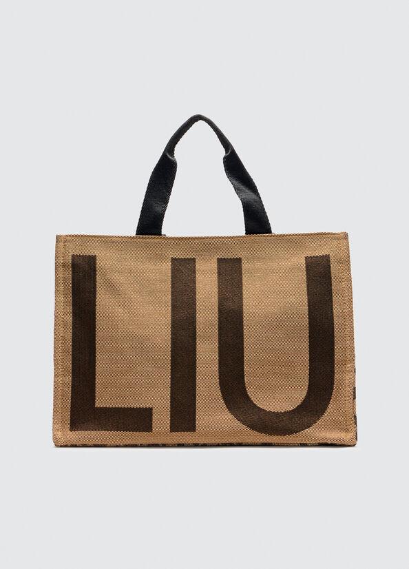 LIU JO BORSA SHOPPING LOGO - MARRONE - 2A5013T6087-09B62