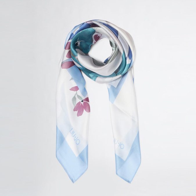 LIU JO FOULARD FLOWER - CIELO - 2A5039T0300-00120
