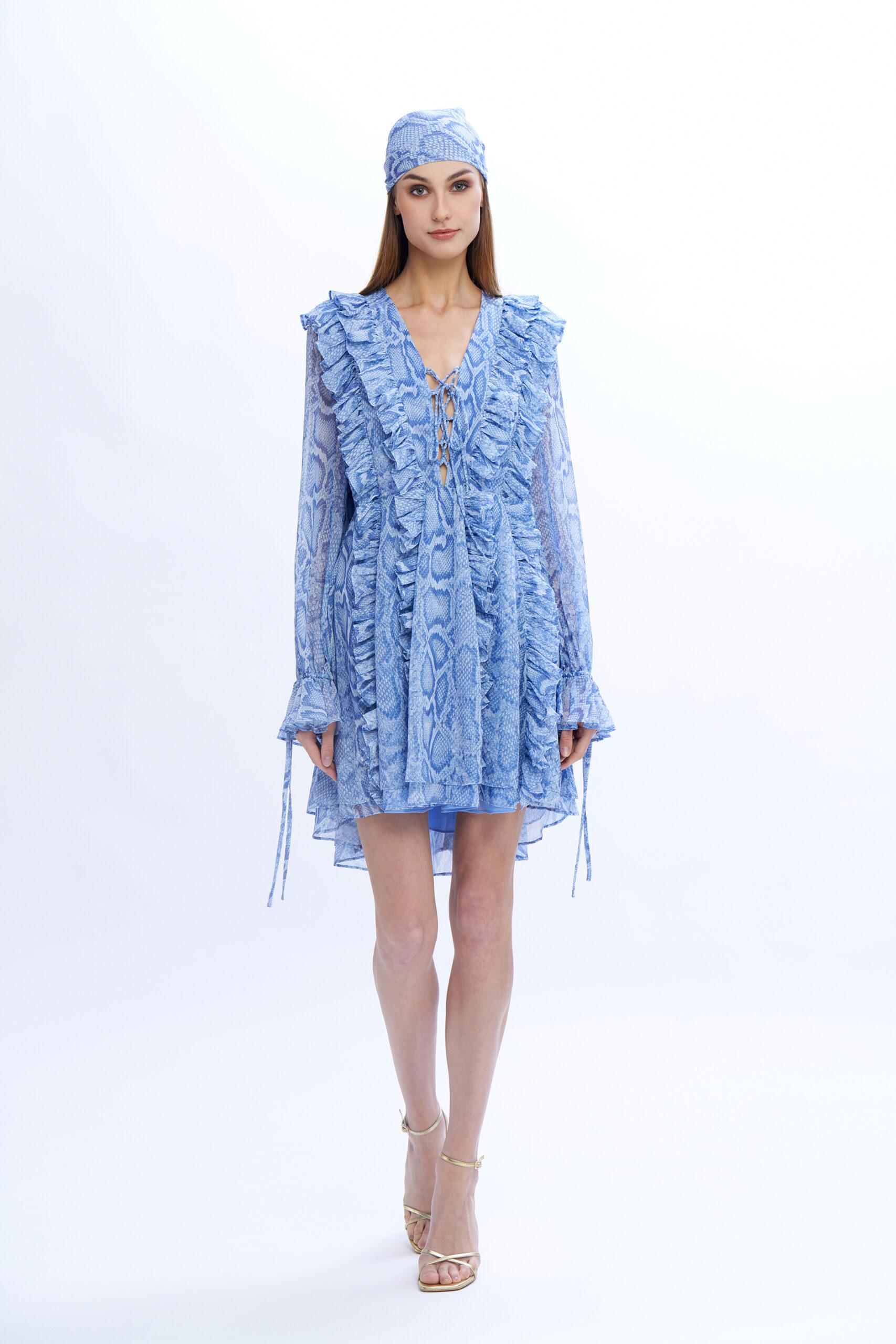 NOSECRETS ABITO CON BALZE DAFNE - PITONATO CELESTE - 251NS173