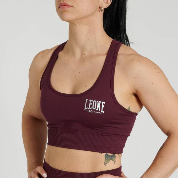 LEONE  TOP  LOGO W - MELANZANA -  ABX116-75