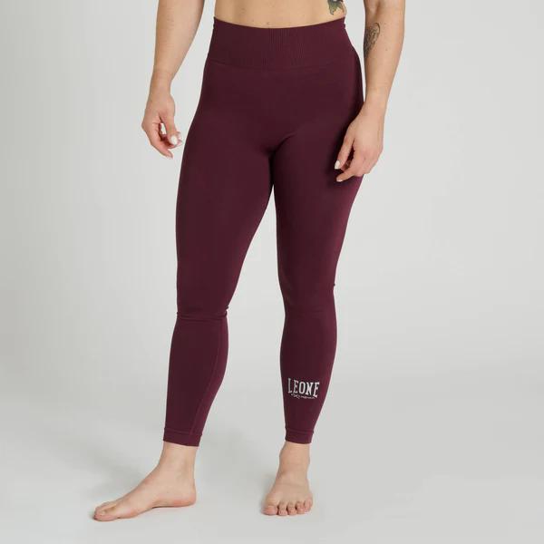 LEONE  LEGGINGS  LOGO W - MELANZANA - ABX125-75