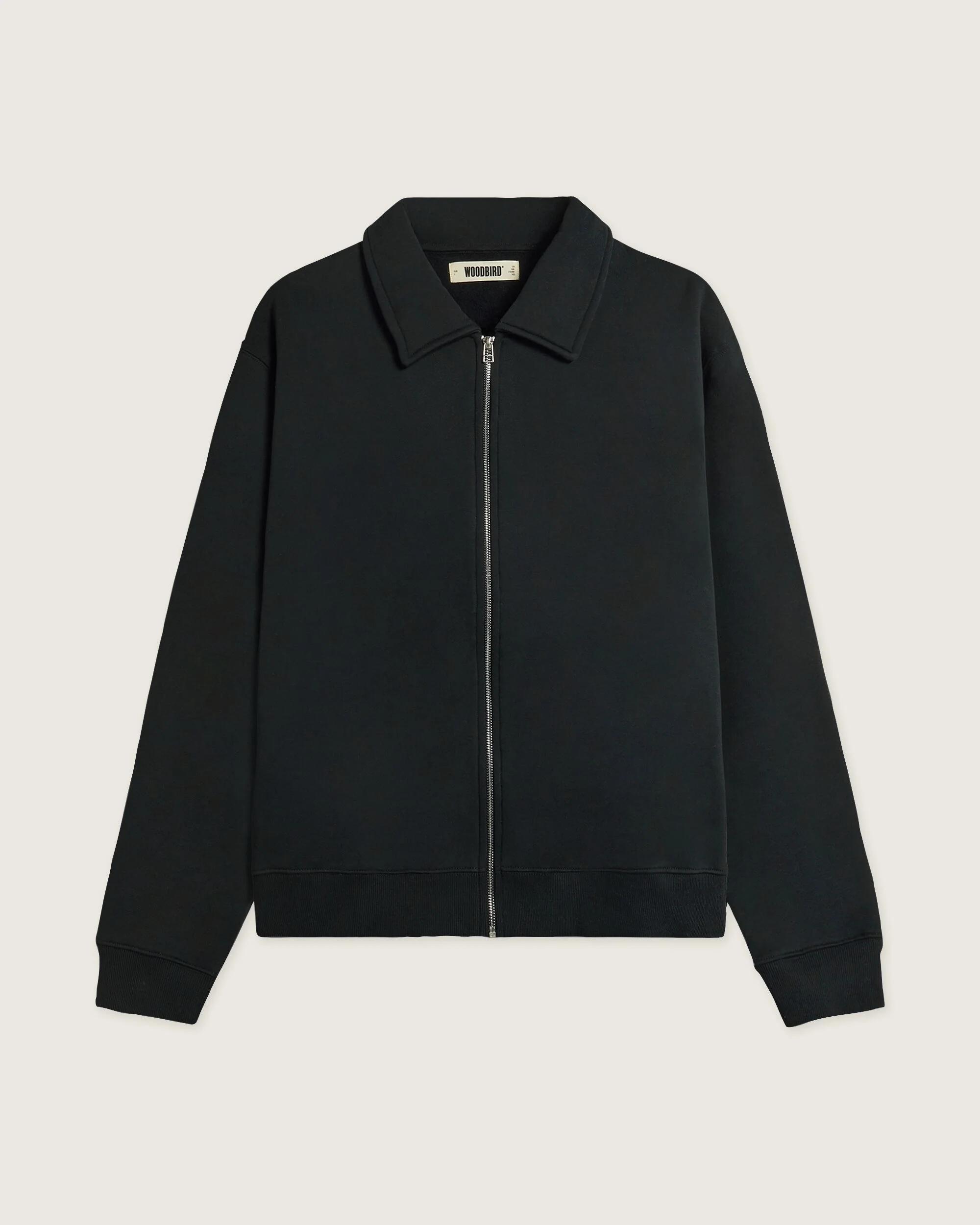 WOODBIRD FULL ZIP POLO - NERO - 2536-600