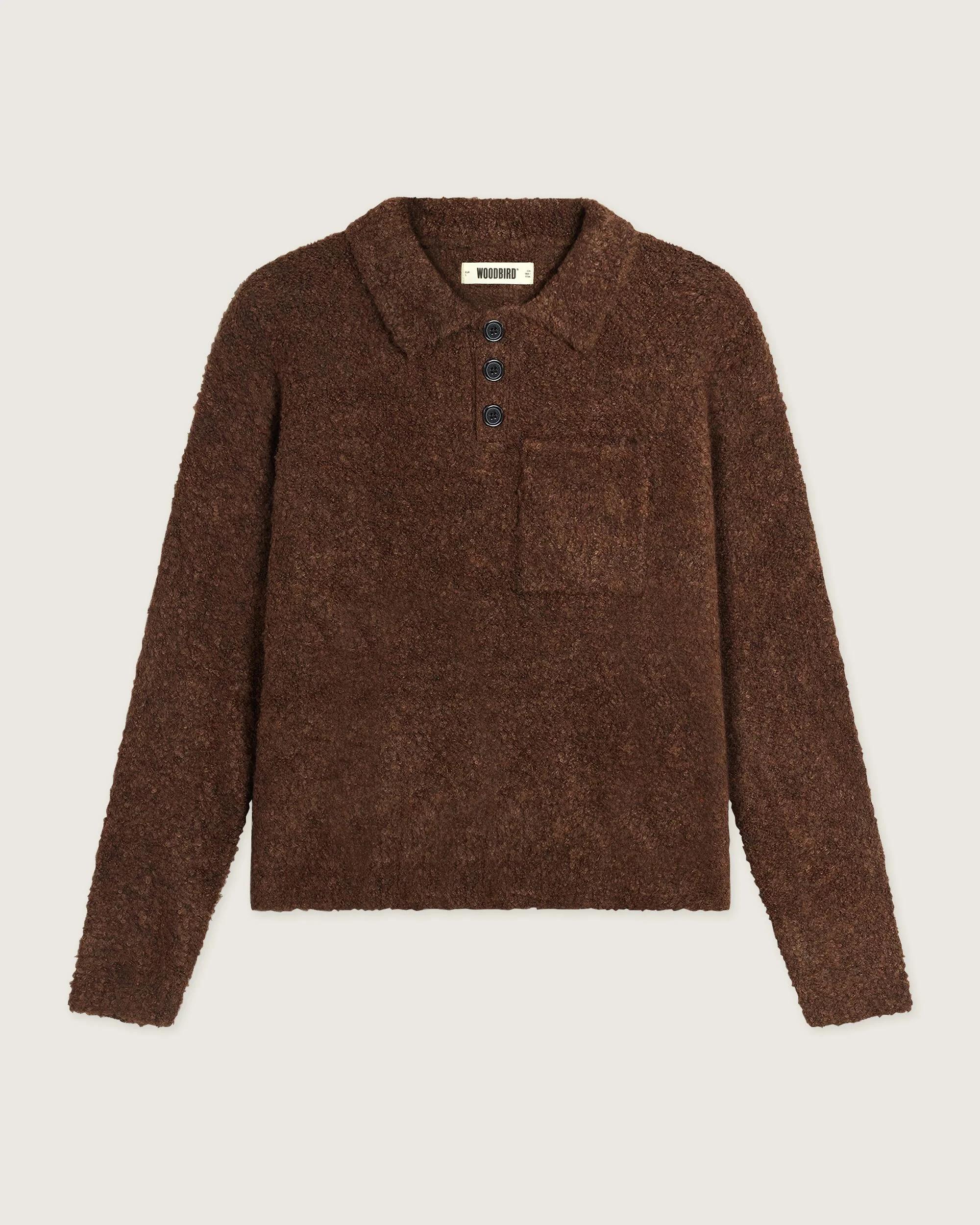 WOODBIRD MAGLIONE BOTTONI - MARRONE - 2536-804