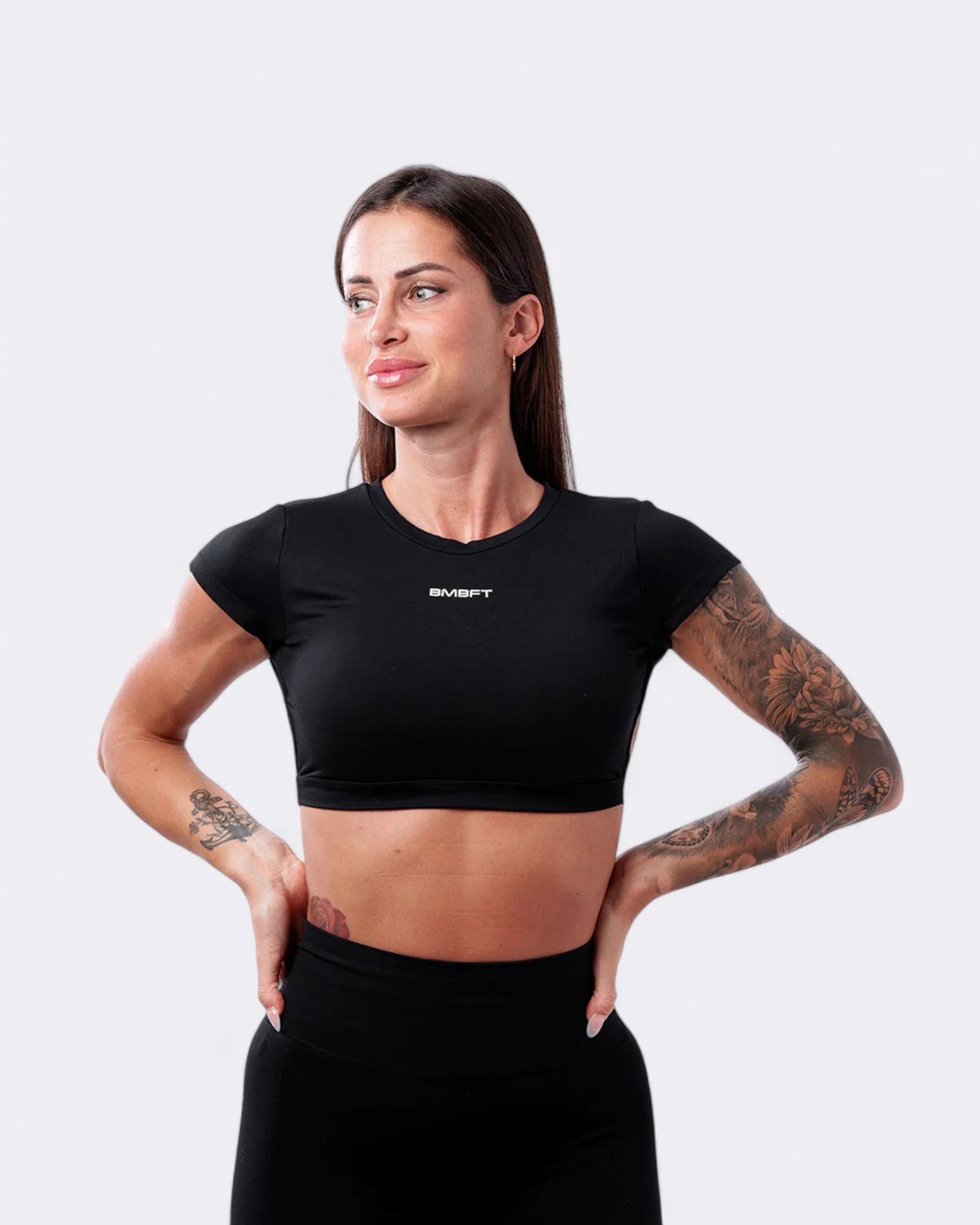 BOMBAFIT MAGLIA CROP EDEN - NERO - 103695915378