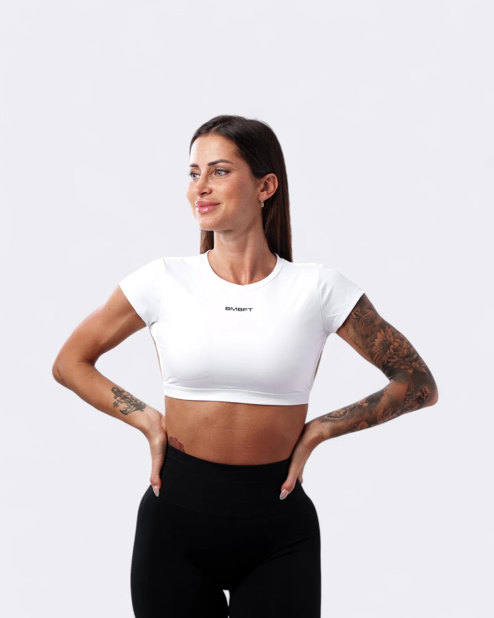 BOMBAFIT MAGLIA CROP EDEN - BIANCO - 103695915379