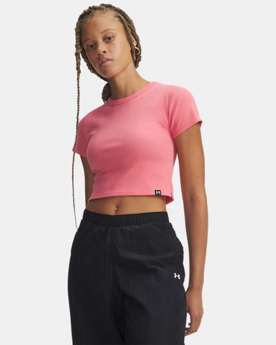 UNDEARMOUR T SHIRT RIVAL BABY TEE W- ROSA - 6000264-600