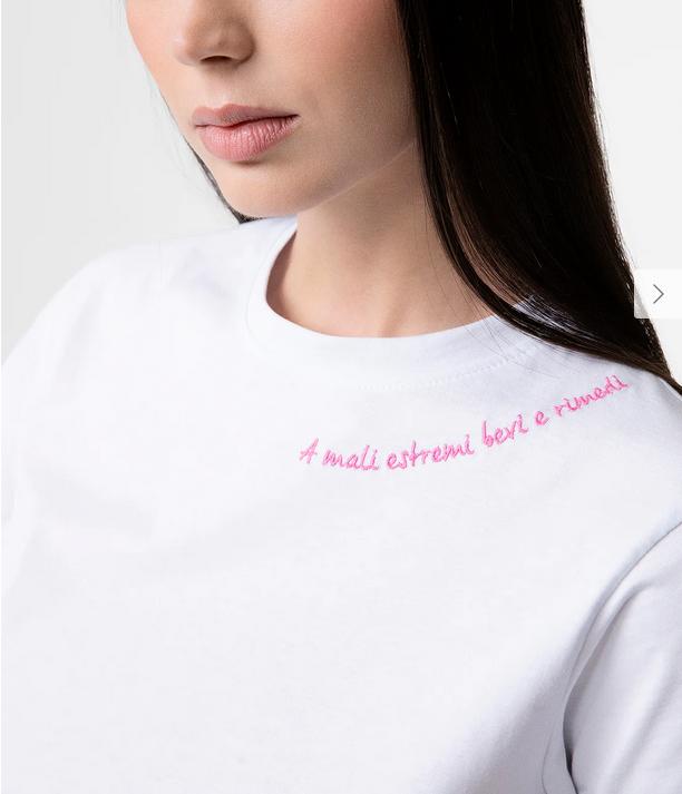 SUPERCULTURE T SHIRT A MALI ESTREMI - BIANCO- AW2075