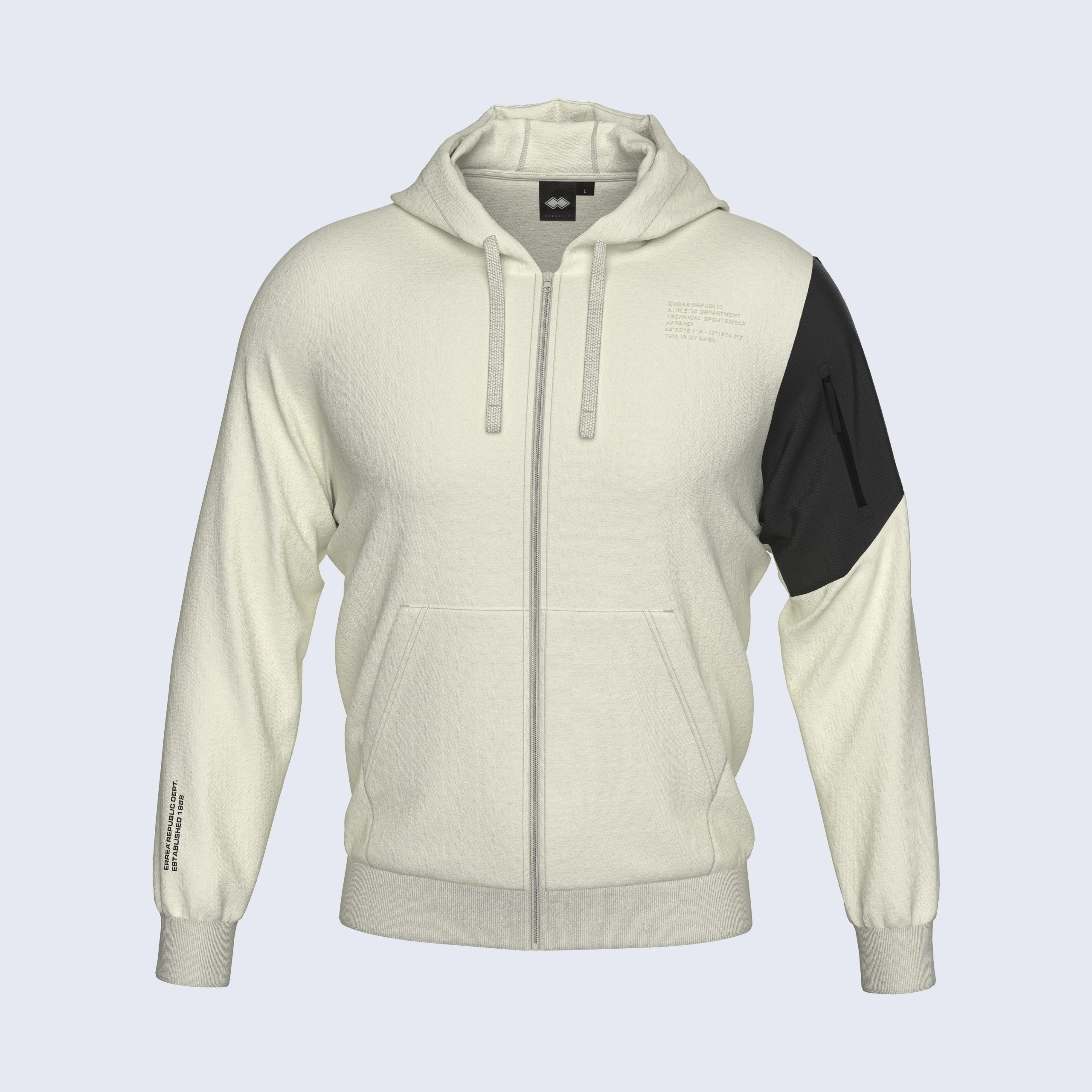 ERREA  FELPA CON ZIP - BIANCO - R33G0H0Z80810