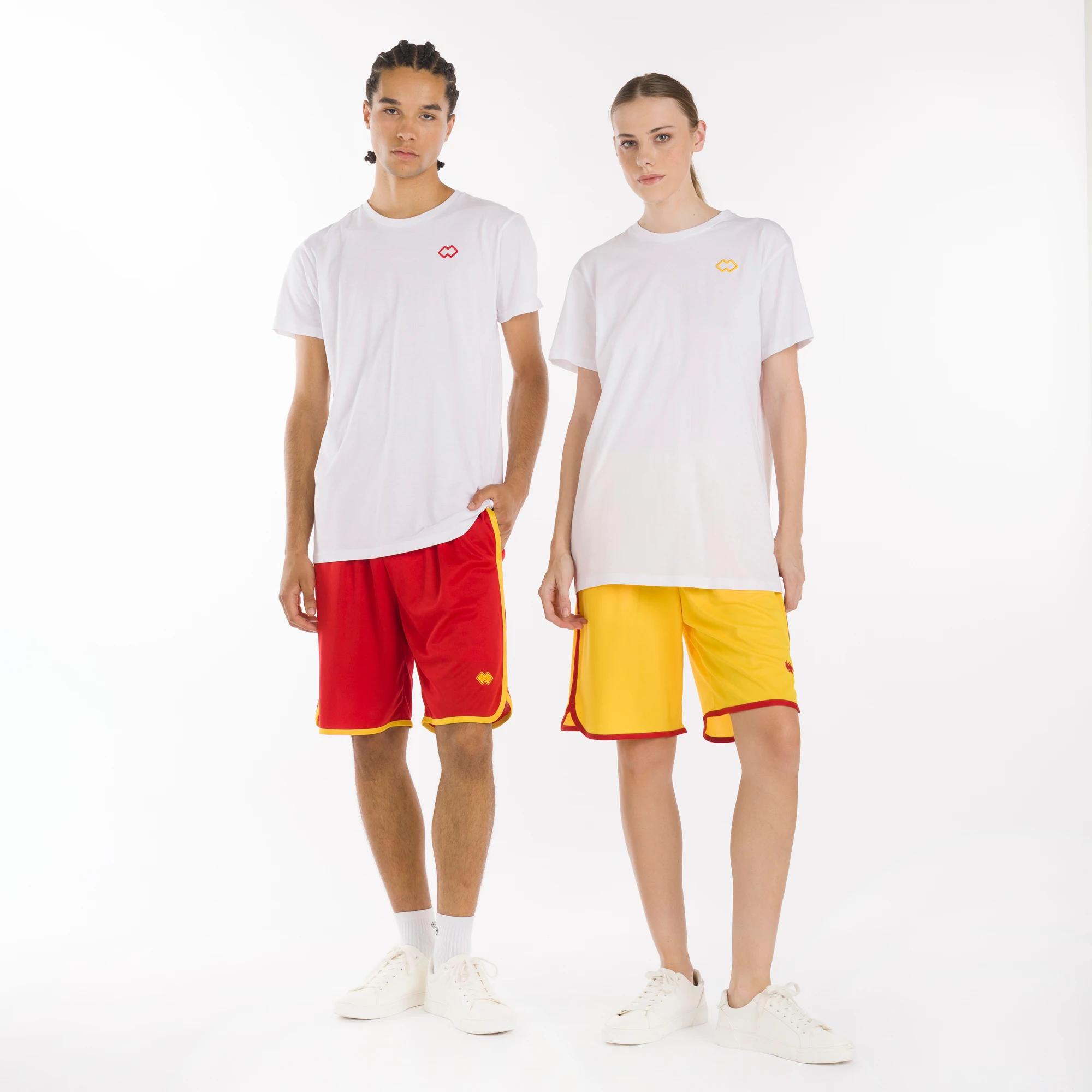 ERREA T/SHIRT ESSENTIAL   - BIANCO/ GIALLO - R33M0J0C00220