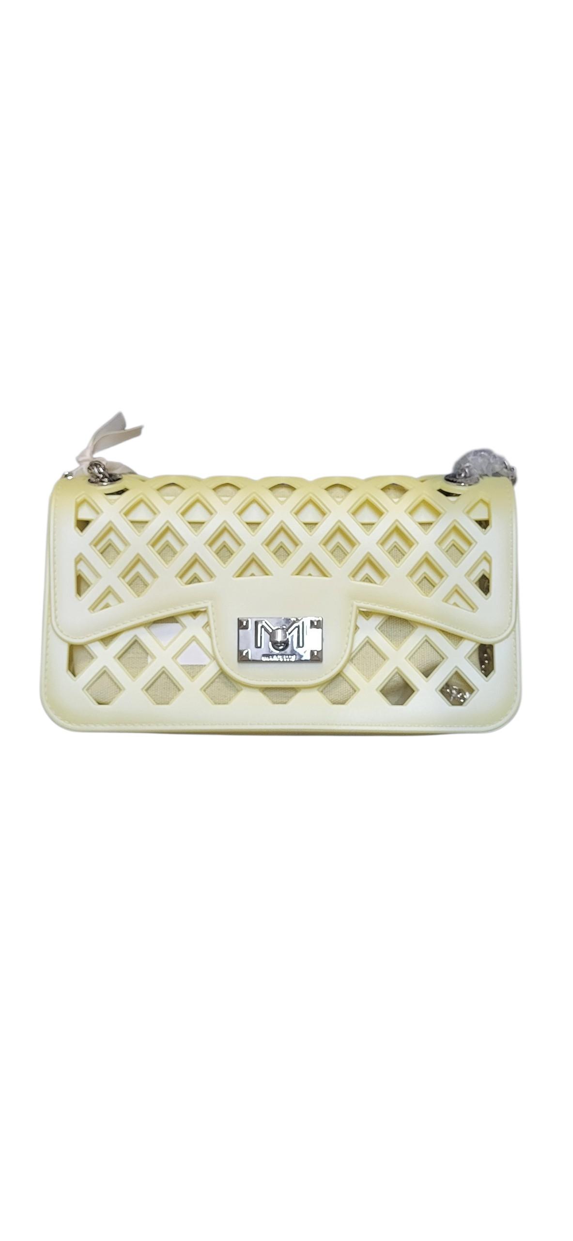 MARC ELLIS BORSA FLAT BASKET A MANO - GIALLO CHIARO - FLAT-BASKET-GLL