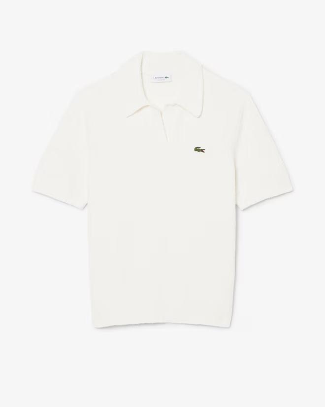 LACOSTE  MAGLIA POLO BOUCLE' - BIANCO - AH0618-70V