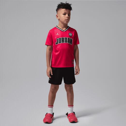 NIKE CLUB TEE AND SHORT - ROSSO/NERO - 85F547-023