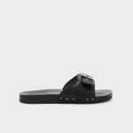 SCHOLL SANDALO PESCURA FLAT FLEX - NERO - F00786-1004