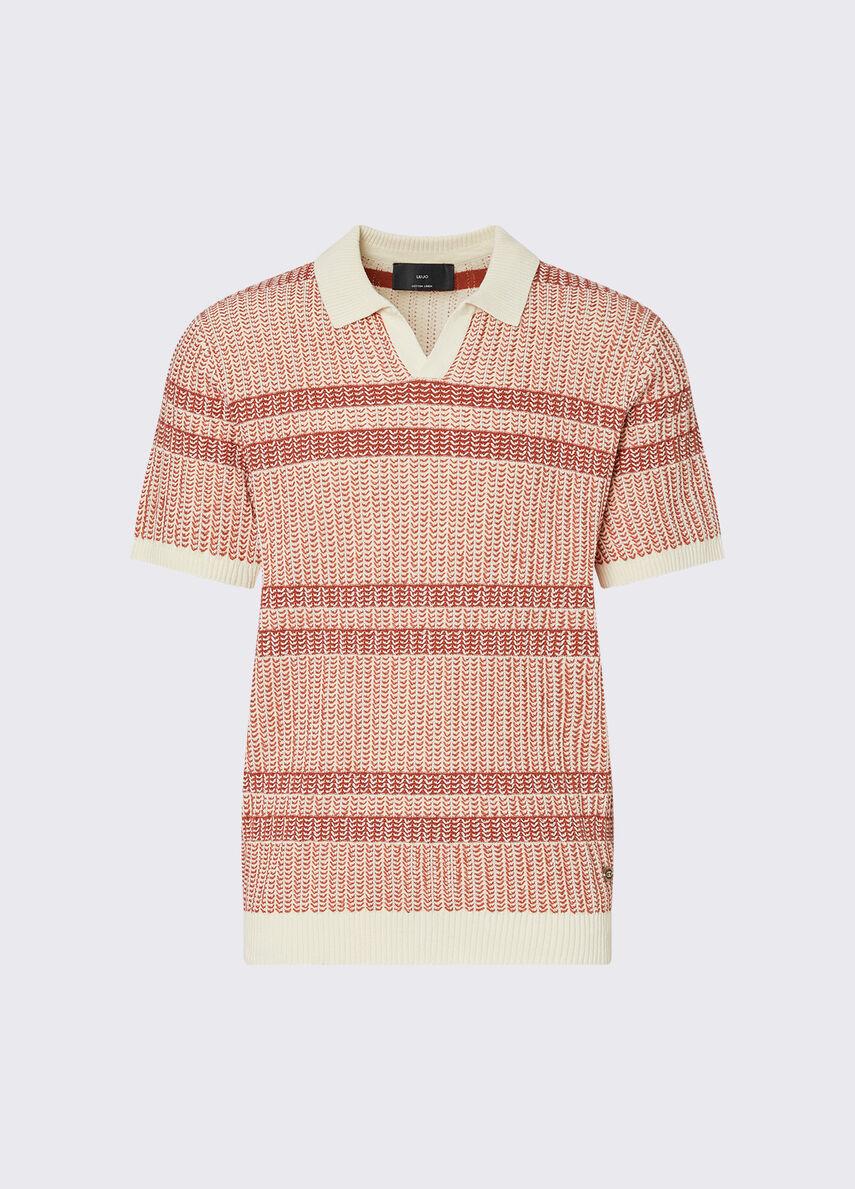 LIU JO MAGLIA CHIUSA M/C - PANNA/RUGGINE - QA6140MA08S-P9374