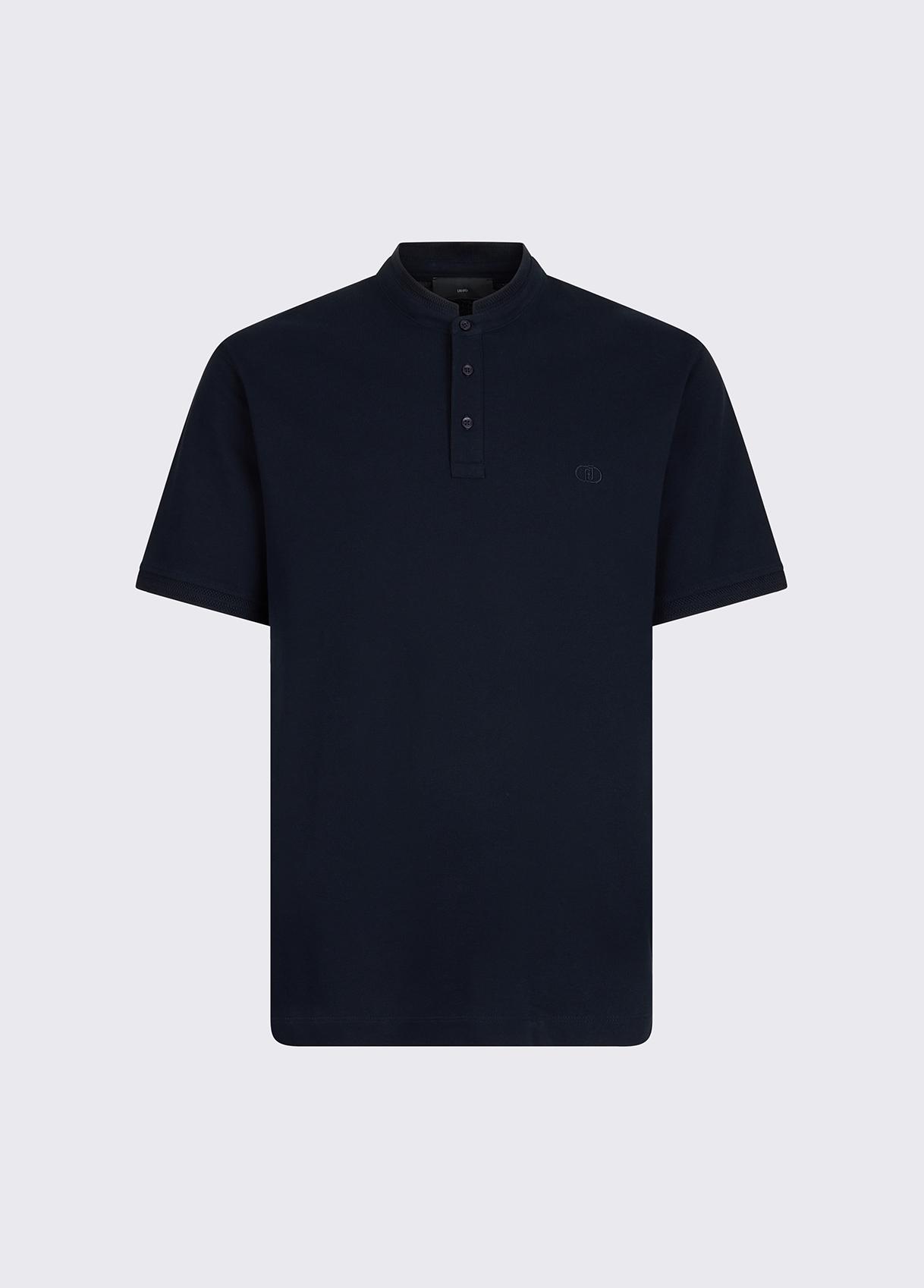 LIU JO  POLO COREANA  BORDO  M/M - BLU - QXX113J3922-94013