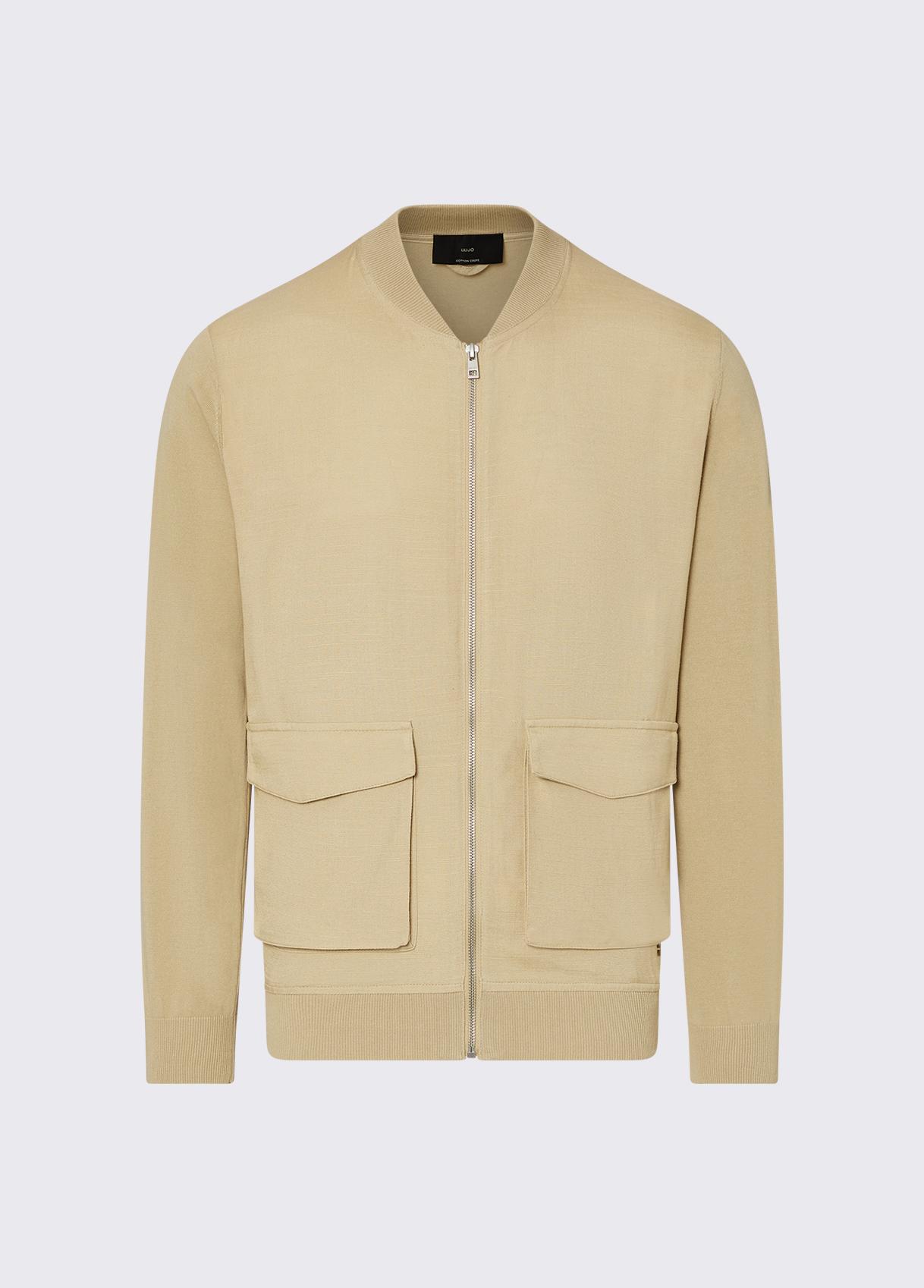 LIU JO CARDIGAN ZIP - SABBIA - QA6280MA71P-51307