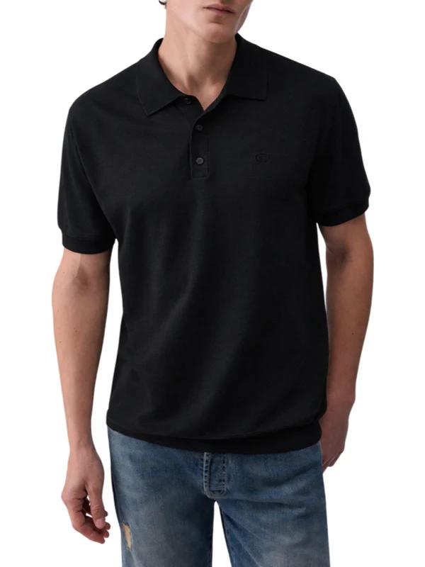 LIU JO  POLO CREPE  - NERO - QXX111MA71P-22222