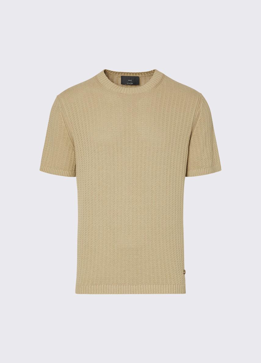 LIU JO MAGLIA CHIUSA M/C - BEIGE - QA6139MA08S-51307