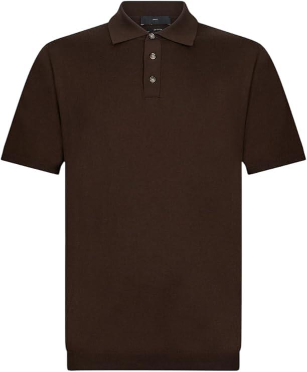 LIU JO  POLO COTONE SETA M/M - MARRONE - QA6071MA19R-90840